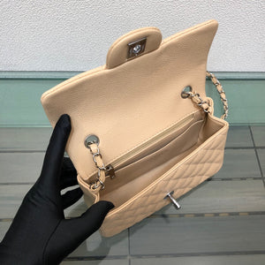 Chanel A69900 Mini Flap Bag Grained Calfskin Apricot Silver - Default Title - View 9