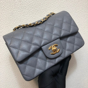 Chanel A69900 Mini Flap Bag Grained Calfskin Gray Gold - Default Title - View 2