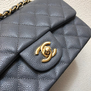 Chanel A69900 Mini Flap Bag Grained Calfskin Gray Gold - Default Title - View 3