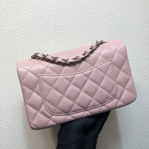 Chanel A69900 Mini Flap Bag Grained Calfskin Pink Silver - Default Title - View 3