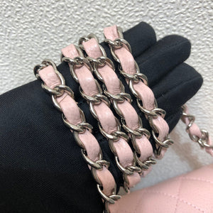 Chanel A69900 Mini Flap Bag Grained Calfskin Pink Silver - Default Title - View 6