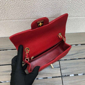 Chanel A69900 Mini Flap Bag Grained Calfskin Red Gold - Default Title - View 9
