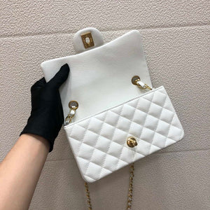 Chanel A69900 Mini Flap Bag Grained Calfskin White Gold - Default Title - View 7