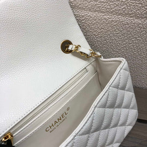 Chanel A69900 Mini Flap Bag Grained Calfskin White Gold - Default Title - View 9