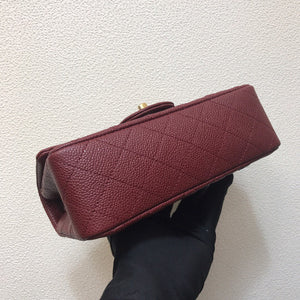 Chanel A69900 Mini Flap Bag Grained Calfskin Wine Red Gold - Default Title - View 9