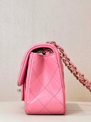Chanel A69900 Mini Flap Bag Lambskin AS1116 Rose Red - Default Title - View 6