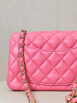 Chanel A69900 Mini Flap Bag Lambskin AS1116 Rose Red - Default Title - View 8