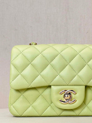 Chanel A69900 Mini Flap Bag Lambskin AS1116 Light Green - Default Title - View 2