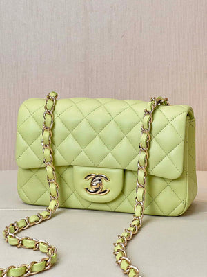 Chanel A69900 Mini Flap Bag Lambskin AS1116 Light Green - Default Title - View 3