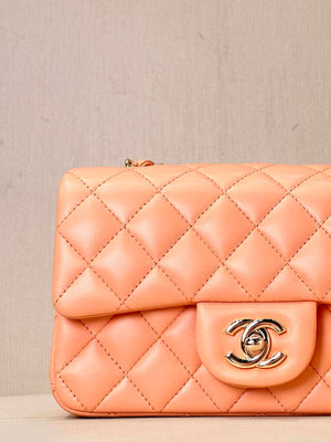 Chanel A69900 Mini Flap Bag Lambskin AS1116 Orange - Default Title - View 2