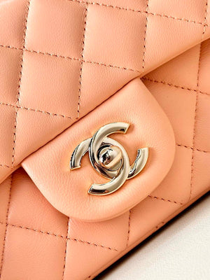 Chanel A69900 Mini Flap Bag Lambskin AS1116 Orange - Default Title - View 5