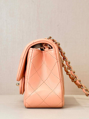 Chanel A69900 Mini Flap Bag Lambskin AS1116 Orange - Default Title - View 6