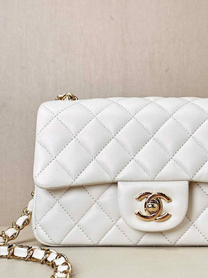 Chanel A69900 Mini Flap Bag Lambskin AS1116 White - Default Title - View 2