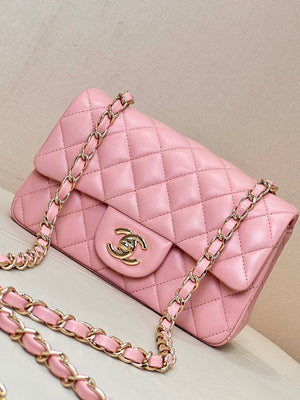 Chanel A69900 Mini Flap Bag Lambskin light Pink AS1116 - Default Title - View 3
