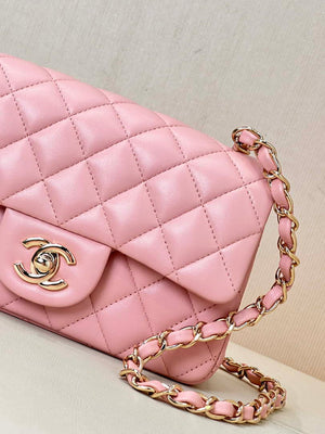 Chanel A69900 Mini Flap Bag Lambskin light Pink AS1116 - Default Title - View 5