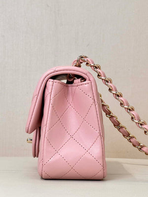 Chanel A69900 Mini Flap Bag Lambskin light Pink AS1116 - Default Title - View 6