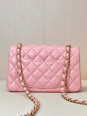 Chanel A69900 Mini Flap Bag Lambskin light Pink AS1116 - Default Title - View 7