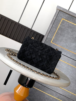 Chanel A69900 Mini Flap Bag Suede leather AS1116 Black - Default Title - View 3