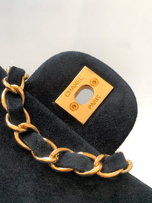 Chanel A69900 Mini Flap Bag Suede leather AS1116 Black - Default Title - View 7