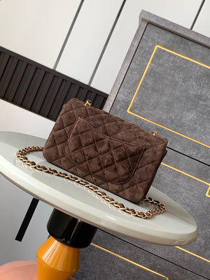 Chanel A69900 Mini Flap Bag Suede leather AS1116 Dark Brown - Default Title - View 3