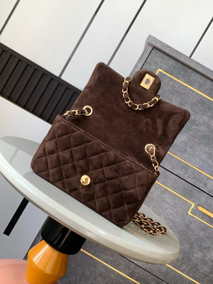 Chanel A69900 Mini Flap Bag Suede leather AS1116 Dark Brown - Default Title - View 5