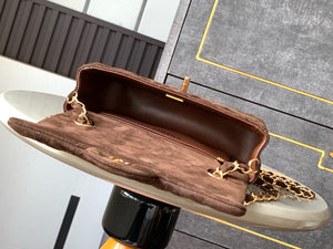 Chanel A69900 Mini Flap Bag Suede leather AS1116 Dark Brown - Default Title - View 8
