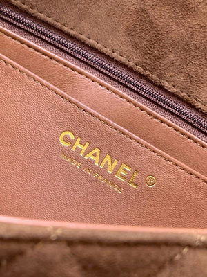 Chanel A69900 Mini Flap Bag Suede leather AS1116 Tan - Default Title - View 7