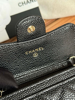Chanel A81081 Wallet on Chain Shiny Calfskin Black Big ball - Gold - View 8