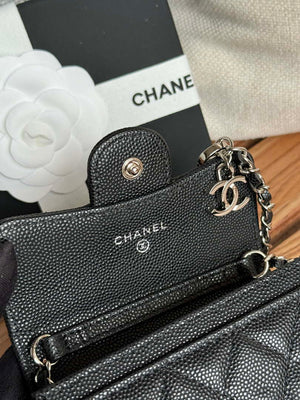 Chanel A81081 Wallet on Chain Shiny Calfskin Black small ball - Gold - View 7