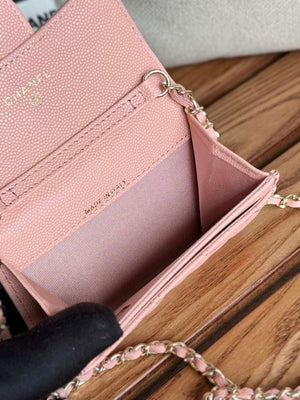 Chanel A81081 Wallet on Chain Shiny Calfskin Pink - Default Title - View 8