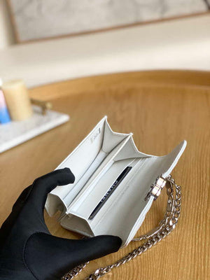 Chanel A81197 Mini Flap Calfskin Enamel & Silver-Tone Metal White - Default Title - View 9