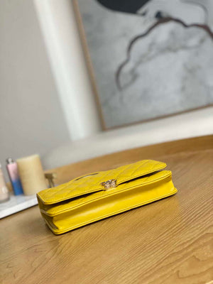 Chanel A81207 WOC 19 Chain Wallet Bag Lambskin Yellow Gold - Default Title - View 6