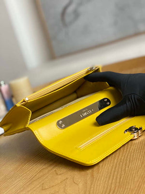 Chanel A81207 WOC 19 Chain Wallet Bag Lambskin Yellow Gold - Default Title - View 9