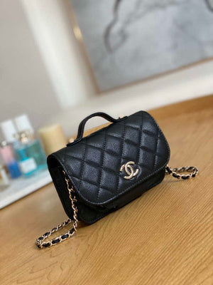 Chanel A81215 Mini messenger bag with Handle Black - Default Title - View 3