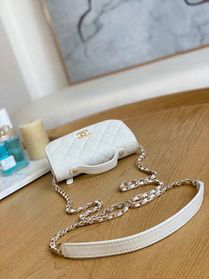 Chanel A81215 Mini messenger bag with Handle White - Default Title - View 5