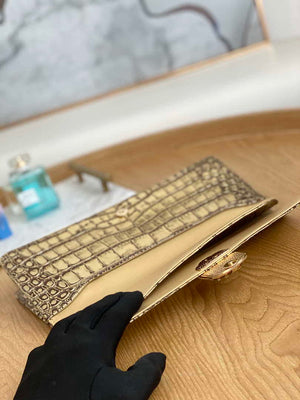 Chanel A86015 Clutch evening bag Crocodile Gold - Default Title - View 8