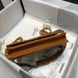 Chanel A86092 WOC 19 Chain Wallet Bag Lambskin Brown - Default Title - View 7