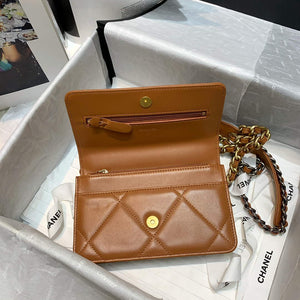 Chanel A86092 WOC 19 Chain Wallet Bag Lambskin Brown - Default Title - View 8