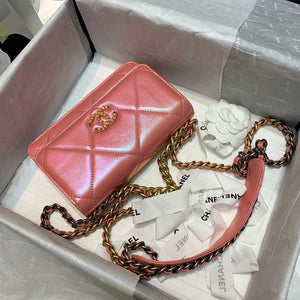 Chanel A86092 WOC 19 Chain Wallet Bag Lambskin Pink - Default Title - View 7