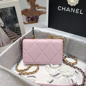 Chanel A86092 WOC 19 Chain Wallet Bag Lambskin Light Pink - Default Title - View 2