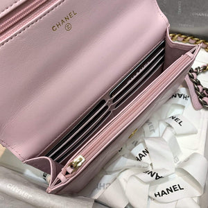 Chanel A86092 WOC 19 Chain Wallet Bag Lambskin Light Pink - Default Title - View 9