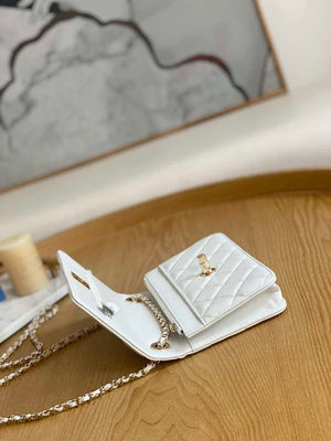Chanel A88632 WOC 19 Chain Wallet Bag White Lambskin Gold - Default Title - View 8