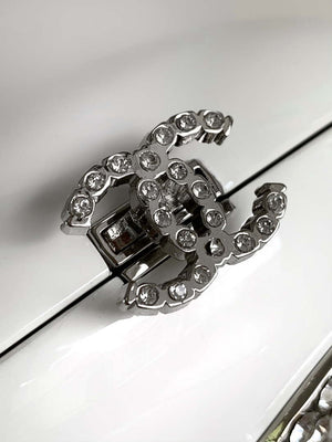 Chanel A88990 Evening Resin Crystal Chain Fringe CC Oval Minaudiere - Default Title - View 6