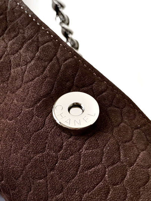 Chanel A88991 Hobo Bag Suede & Silver-Tone Metal Brown - Default Title - View 7