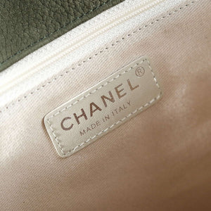 Chanel A90090 Flap Bag Vintage Green Suede Silver - Default Title - View 8