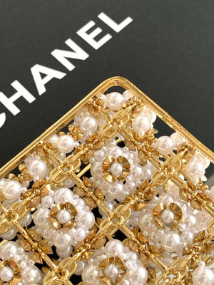 Chanel A90091 Limited Edition Pearl Metal CF Evening Flap Bag gold metal - Default Title - View 9