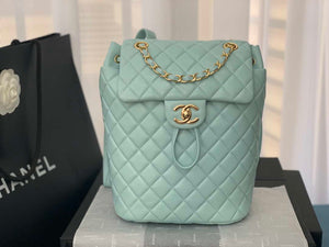 Chanel A91120 Backpack Vintage Lambskin Bag Blue - Gold / Small 25 x 20 x10 ???? - View 2