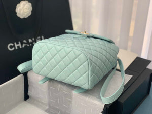 Chanel A91120 Backpack Vintage Lambskin Bag Blue - Gold / Small 25 x 20 x10 ???? - View 5