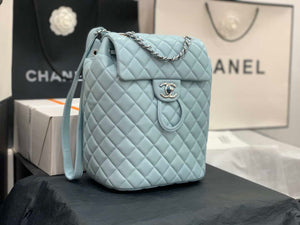 Chanel A91120 Backpack Vintage Lambskin Bag Blue - Gold / Small 25 x 20 x10 ???? - View 10