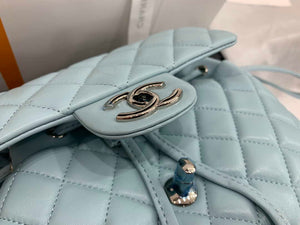 Chanel A91120 Backpack Vintage Lambskin Bag Blue - Gold / Small 25 x 20 x10 ???? - View 12